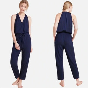 Anthropologie Navy Jumpsuit